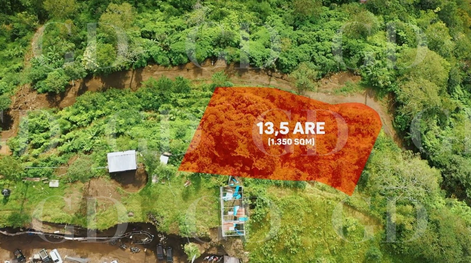 A PLOT OF LAND WITH MOUNT BATUR VIEWS